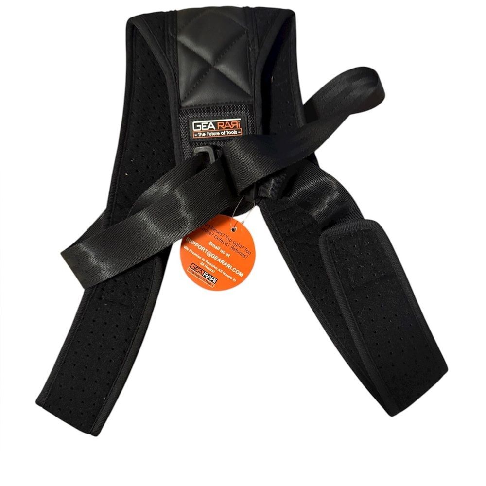 GEAR RARI Back & Posture Support Corrector Brace, Adjustable Shoulder Straps NWT